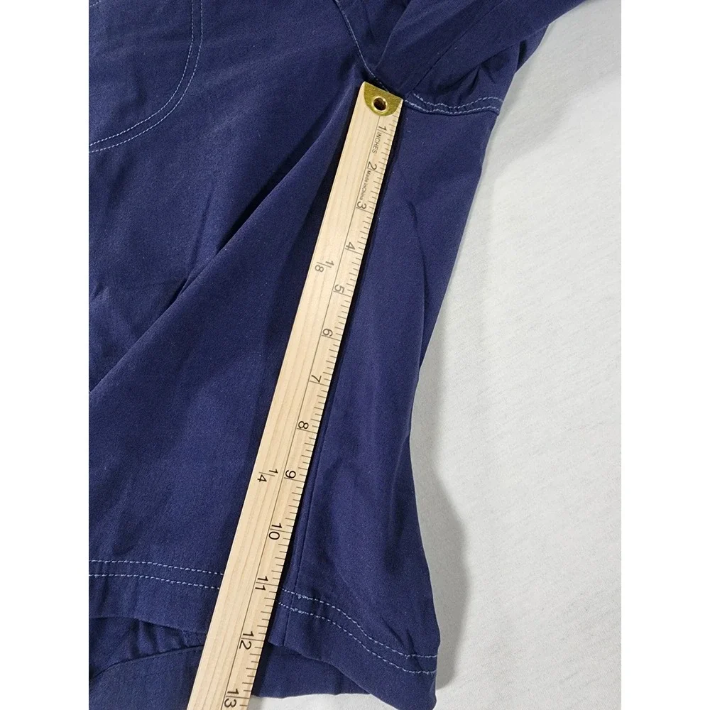 Athleta Dipper Bermuda Shorts Womens 12 Blue Hiking Outdoor Cargo Utility